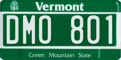 VT license plate DMO801