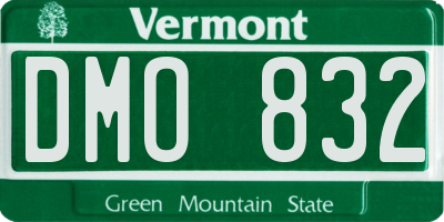 VT license plate DMO832
