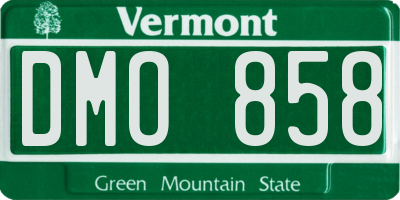 VT license plate DMO858