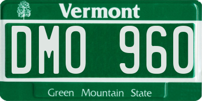 VT license plate DMO960