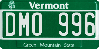 VT license plate DMO996