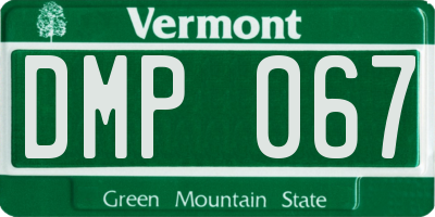 VT license plate DMP067