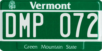 VT license plate DMP072