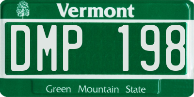 VT license plate DMP198