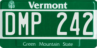 VT license plate DMP242
