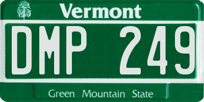 VT license plate DMP249