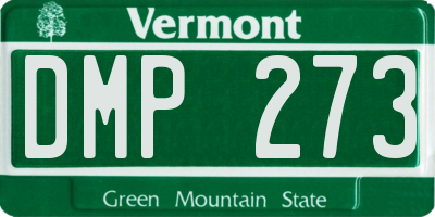 VT license plate DMP273