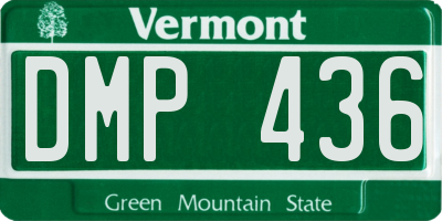 VT license plate DMP436
