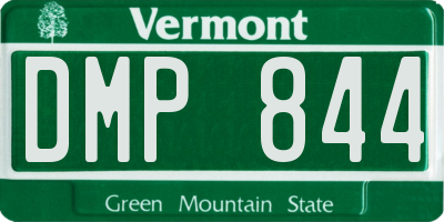 VT license plate DMP844