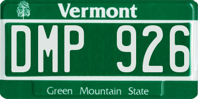 VT license plate DMP926