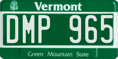 VT license plate DMP965