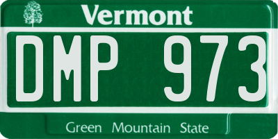 VT license plate DMP973