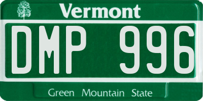 VT license plate DMP996