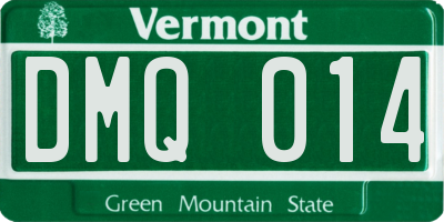 VT license plate DMQ014