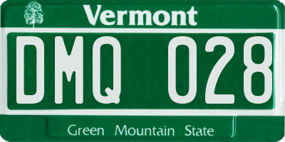 VT license plate DMQ028