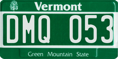 VT license plate DMQ053