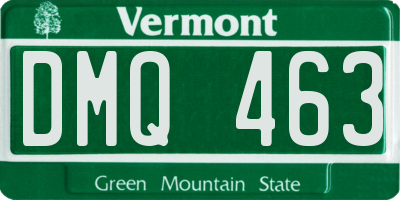 VT license plate DMQ463