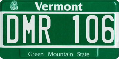 VT license plate DMR106