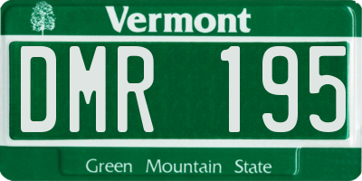 VT license plate DMR195