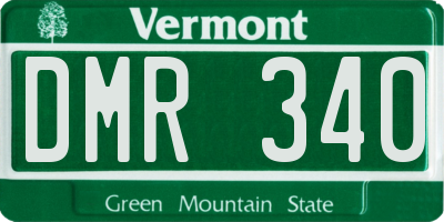 VT license plate DMR340