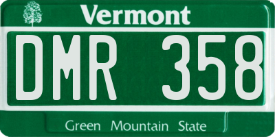VT license plate DMR358