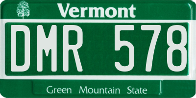 VT license plate DMR578