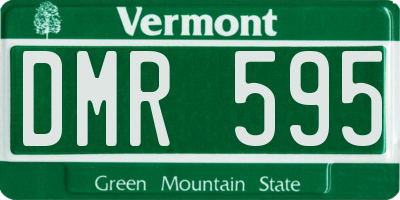 VT license plate DMR595