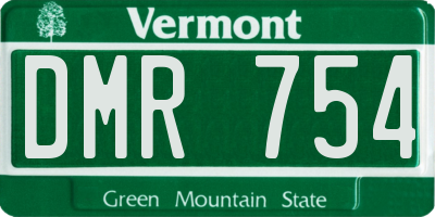 VT license plate DMR754