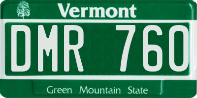VT license plate DMR760