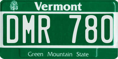 VT license plate DMR780