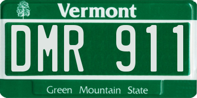 VT license plate DMR911