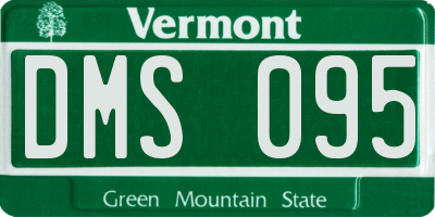 VT license plate DMS095