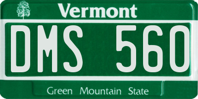 VT license plate DMS560