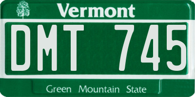 VT license plate DMT745