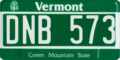 VT license plate DNB573