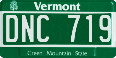 VT license plate DNC719
