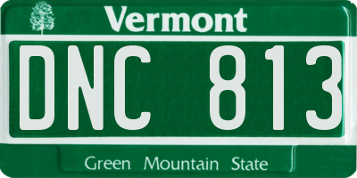 VT license plate DNC813
