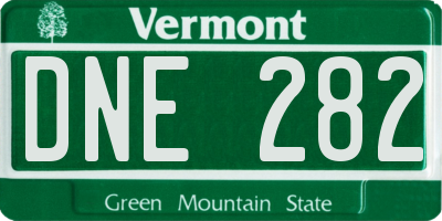 VT license plate DNE282