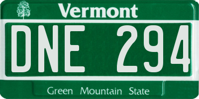 VT license plate DNE294