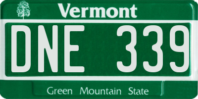 VT license plate DNE339