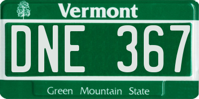 VT license plate DNE367