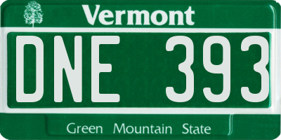 VT license plate DNE393