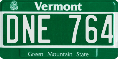 VT license plate DNE764