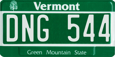 VT license plate DNG544