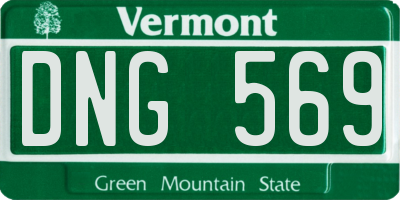 VT license plate DNG569
