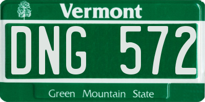 VT license plate DNG572