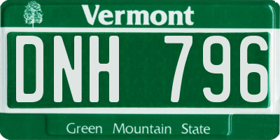 VT license plate DNH796