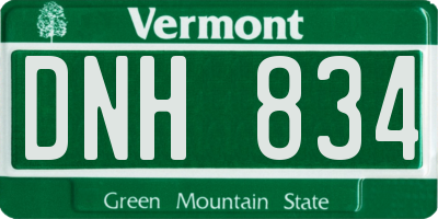 VT license plate DNH834