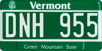 VT license plate DNH955