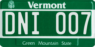 VT license plate DNI007
